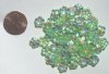 50 3x8mm Light Green AB Cupped Flowers